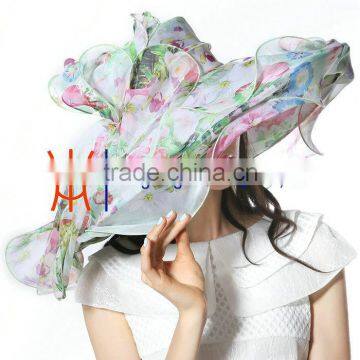 Sweet Tea Organza Derby Hat With With Ruffled Bow photo-2