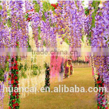 Wholesale Artificial Flowers Silk White Wisteria 110cm photo-6