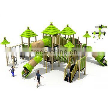 Oversized commercial rice-straw style outdoor playground cross slide with 17 different sizes for choice