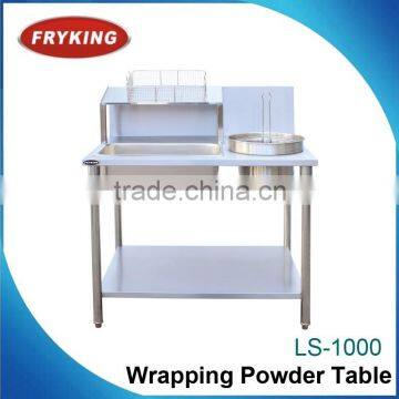 professional manual breading wrapping powder table