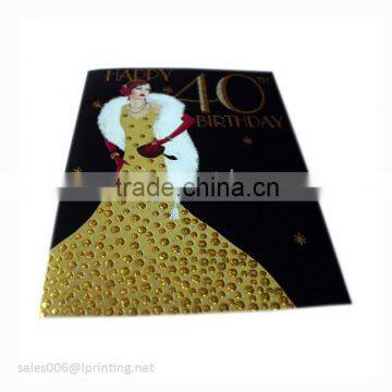Luxury 40th Birthday Card, Adult Birthday Card to Printing photo-2