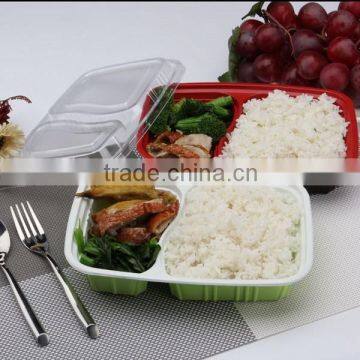 rectangle biodegradable plastic food container 2 compartment                        
                                                Quality Choice