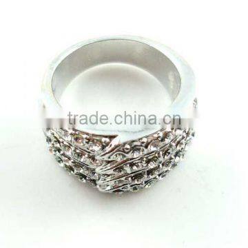 2010 Alloy ring,CZ stone ring pd plating