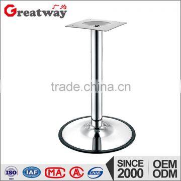 popular chrome finished round metal table leg