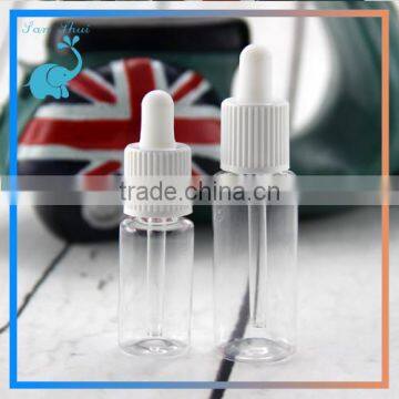 clear PET plastic dropper bottle with childproof cap and glass pipette for eliquid ejuice hot sale glass dropper bottles