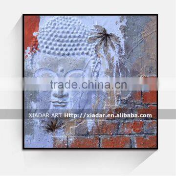 Wall art decor buddha face oil painting on canvas SHU164