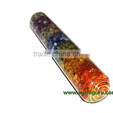 CHAKRA LAYERED ORGONE SMOOTH MASSAGE WANDS