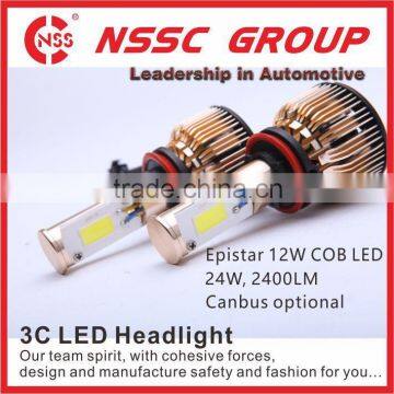 Super bright motorcycle led headlight for 2 years warranty, 4000lm 6500k 12v-24v 9007 h4 h7