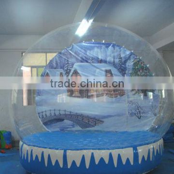 Christmas inflatable snow globe with photo inside