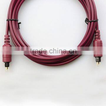 2015 New Model Optical Fibre Cable Toslink to Toslink 4mm Plug Moulded Gold Plated