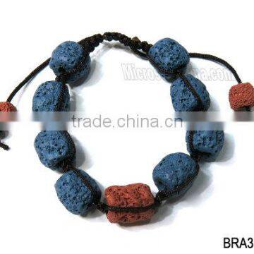 2013 Lava rock wholesale men's bracelet