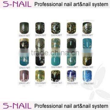 hot metallic nail tips short tips