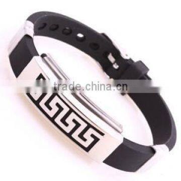 316 tainless steel alphabet custom make nick cheap cutom shape personalized silicone bracelets