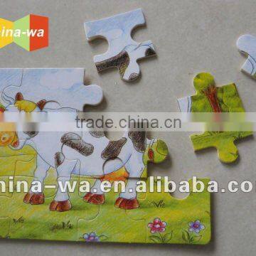 plywood farming animal jigsaw puzzle toy for children