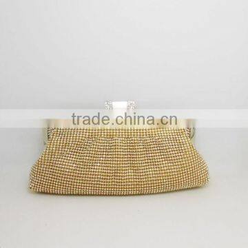 New ladies gold crystal diamond clutch evening bag (YY4809)