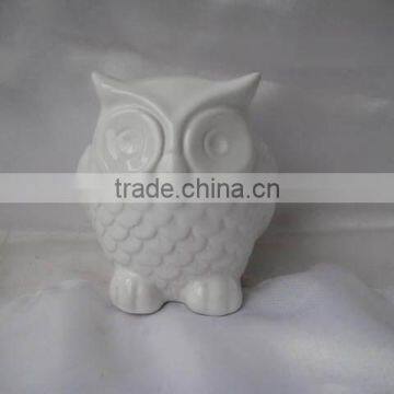 owl ceramic coin bank