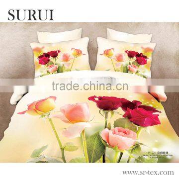 100% cotton print fabric 3D bedding sets with duvet cover