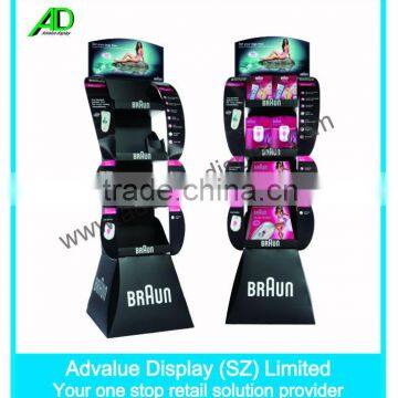 cosmetic product cardboard make up display stand