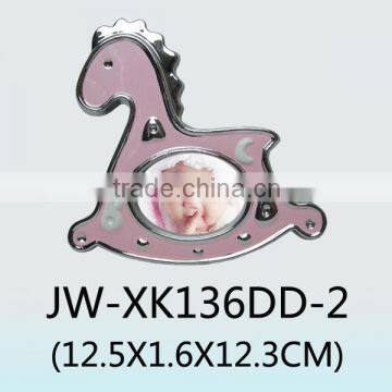 Wholesale Cute Angela Baby Birthday Picture Frames Pink Color and Sliver Plating photo-6