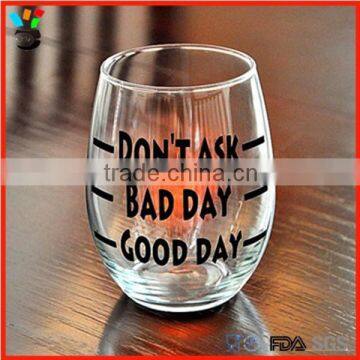 stemless drinkware funny gift wine glass