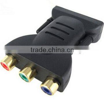 DVI-I Male to 3 RCA Female Component Video Adapter P/N