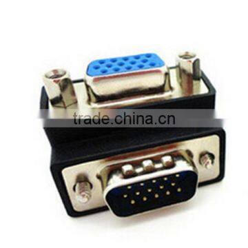 90 Degree VGA 15PIN Male to 15PIN Female Adapter