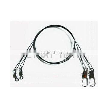 high strength coated stainless steel 7x7 wire leader