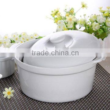 Pure white ceramic soup pot high-capacity nest soup