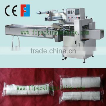 full automatic medcine gauze bandage flow packing machine with high quality