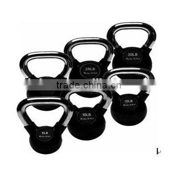 Rubber Coated Kettlebell With Chromed Handle