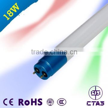 Factory 18W 1200mm PF>0.9 CRI>80 glass + PC material led glass tube