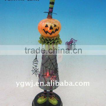 handpainted metal halloween pumpkin man decoration