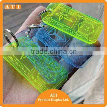 Hongkong ATI clear plastic acrylic keychain for promotion