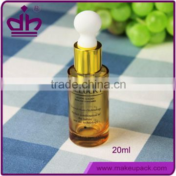 20ml amber hair care oil glass bottle for cosmetic