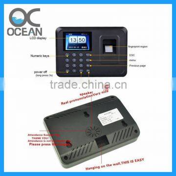 Hot selling bs101 fingerprint time recording and fingerprint time attendance machine price