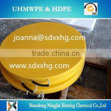 UHMWPE crane leg support pad for temporary road mat