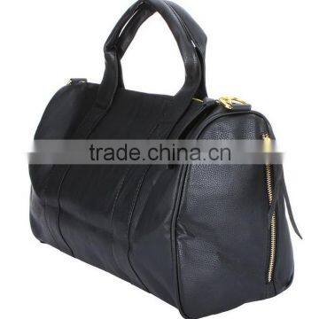 New Fashion Women's Handbag PU Leather Handbag Gold Rivet Tote Shoulder Messenger Bag Purse Hobo Black Brown photo-3