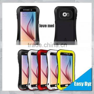 For Samsung S6 Love Mei Case, Metal Case For S6, Aluminum Cover Case for S6