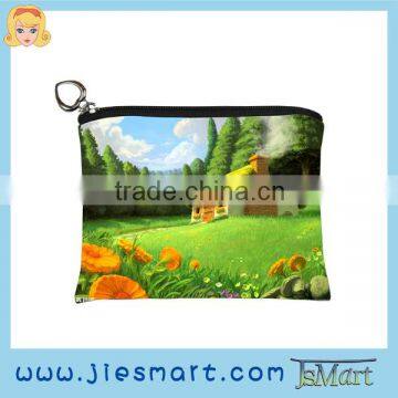 JSMART digital printing photo bag sublimatino printing change purse souvenir