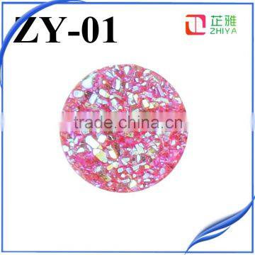 Mix color 50pcs/lot flat back 10mm druzy cabochon wholesale