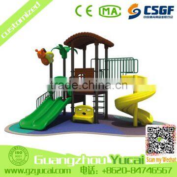 cheap price children plastic outdoor slides gym playground equipment