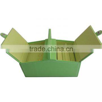 Top Grade Green Leather Jewelry Gift Paper Box