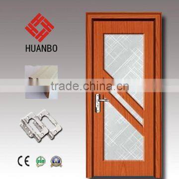 High Quality Beautiful Design Mdf Pvc Wood Panel Internal Door With Different Glass