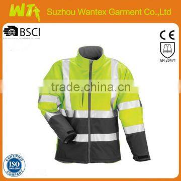 Soft Shell High-Visibility ANSI Class 3 Two-Tone workwear softshell Jacket