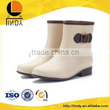 Women fashion white boots rubber shoes