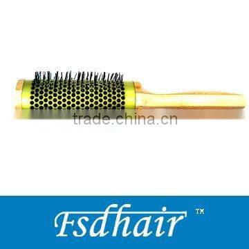 Bamboo aluminum barrel hair brush