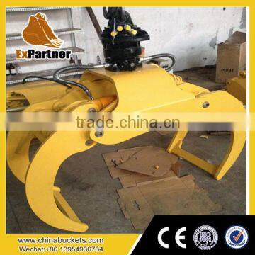 Hydraulic Excavator Rotating Grapple Excavator Wood Grabber