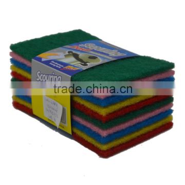 Hign Quality Nylon Colorful Scouring Pad Sponge Scourer for dish washing