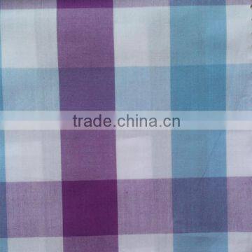 yarn dyed plaid cotton ready shirting fabric