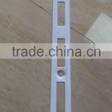 Foshan manufacturer white color iron slatwall single slotted channel